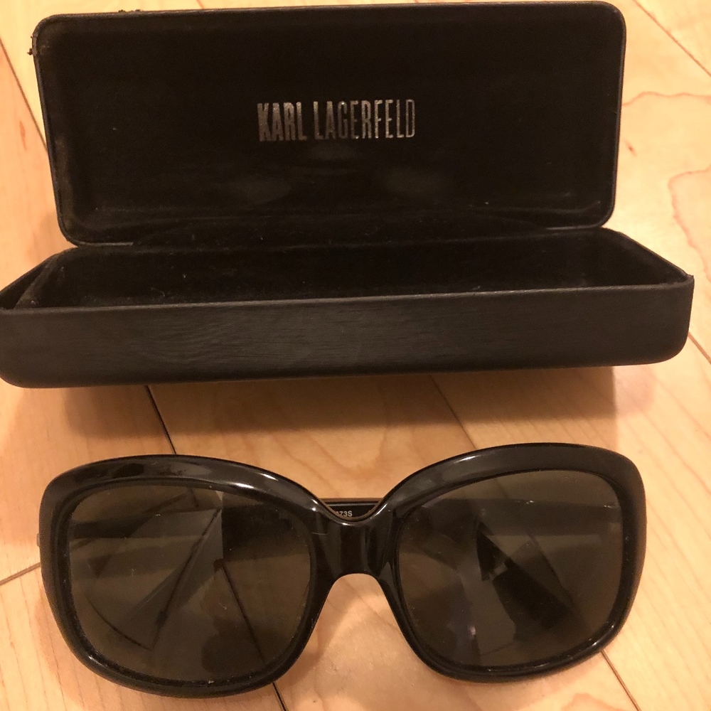 Karl Lagerfeld black oversized sunglasses